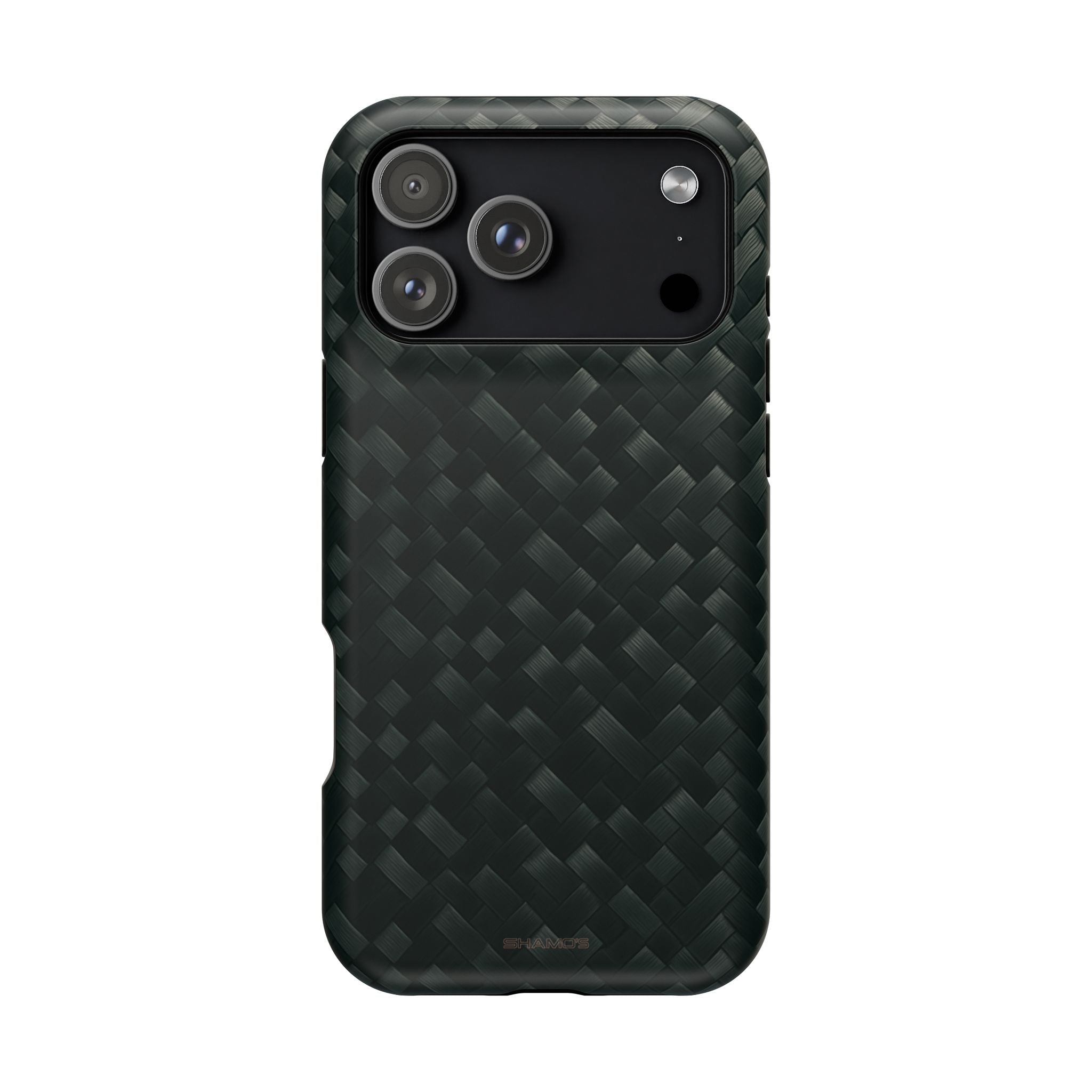 Dark Carbon Fiber Texture Magnetic Impact-Resistant iPhone Case | MagSafe compatible - iPhone 17 Pro Max / Matte - Shamo's