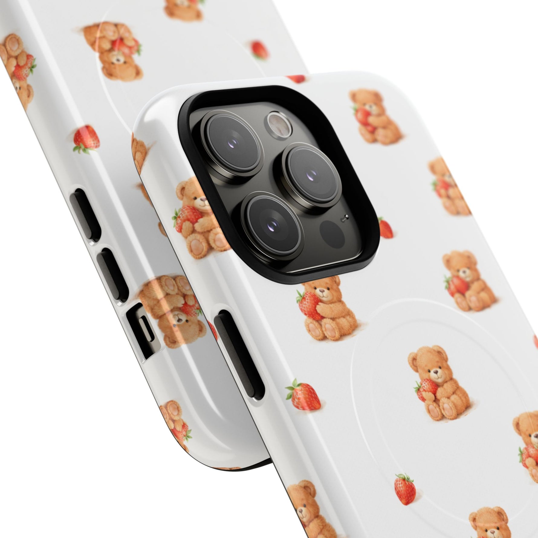 Strawberry Teddy iPhone Case with MagSafe