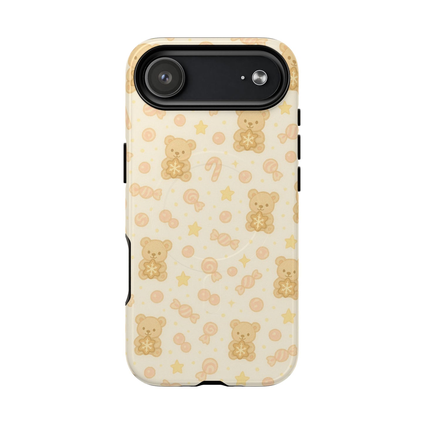 Cute Beige Teddy Bear iPhone Case with MagSafe