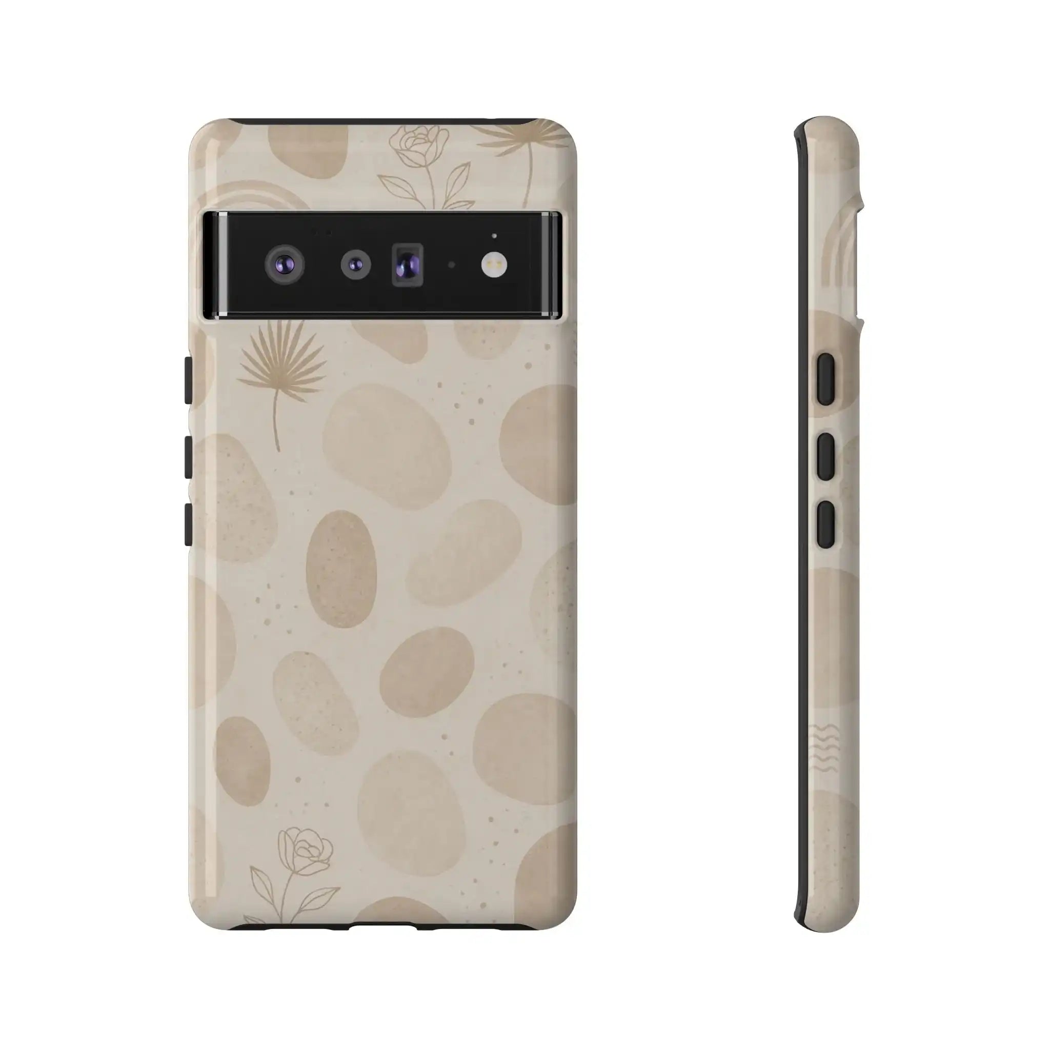 Neutral Pebble Pattern Tough iPhone Case  Shamo's Google Pixel 6 Pro / Glossy