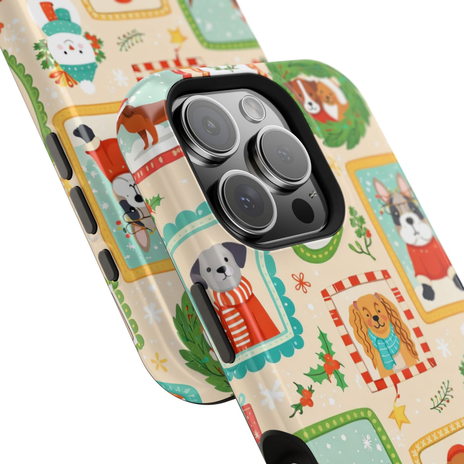 Cute Holiday Dogs MagSafe Compatible Impact-Resistant Phone Case - iPhone 17 Pro Max / Glossy - Shamo's