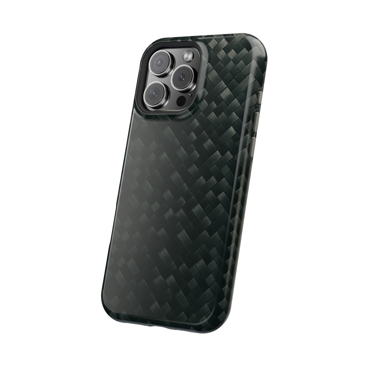 Dark Carbon Fiber Texture Magnetic Impact-Resistant iPhone Case | MagSafe compatible  Shamo's