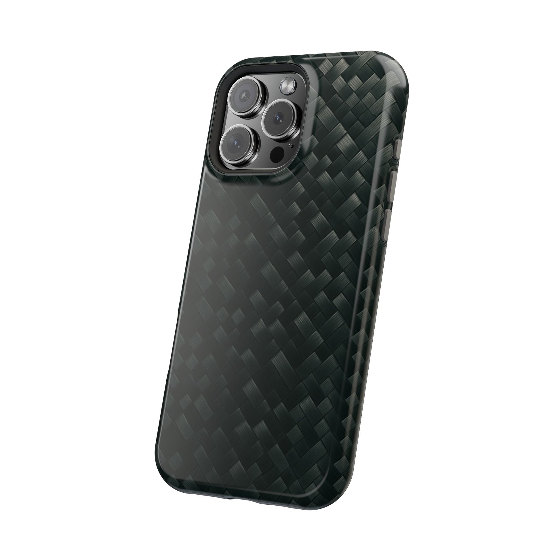 Dark Carbon Fiber Texture Magnetic Impact-Resistant iPhone Case | MagSafe compatible  Shamo's