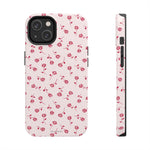 Pink Rose Pattern Tough Phone Case — Impact-Resistant Protective Cover
