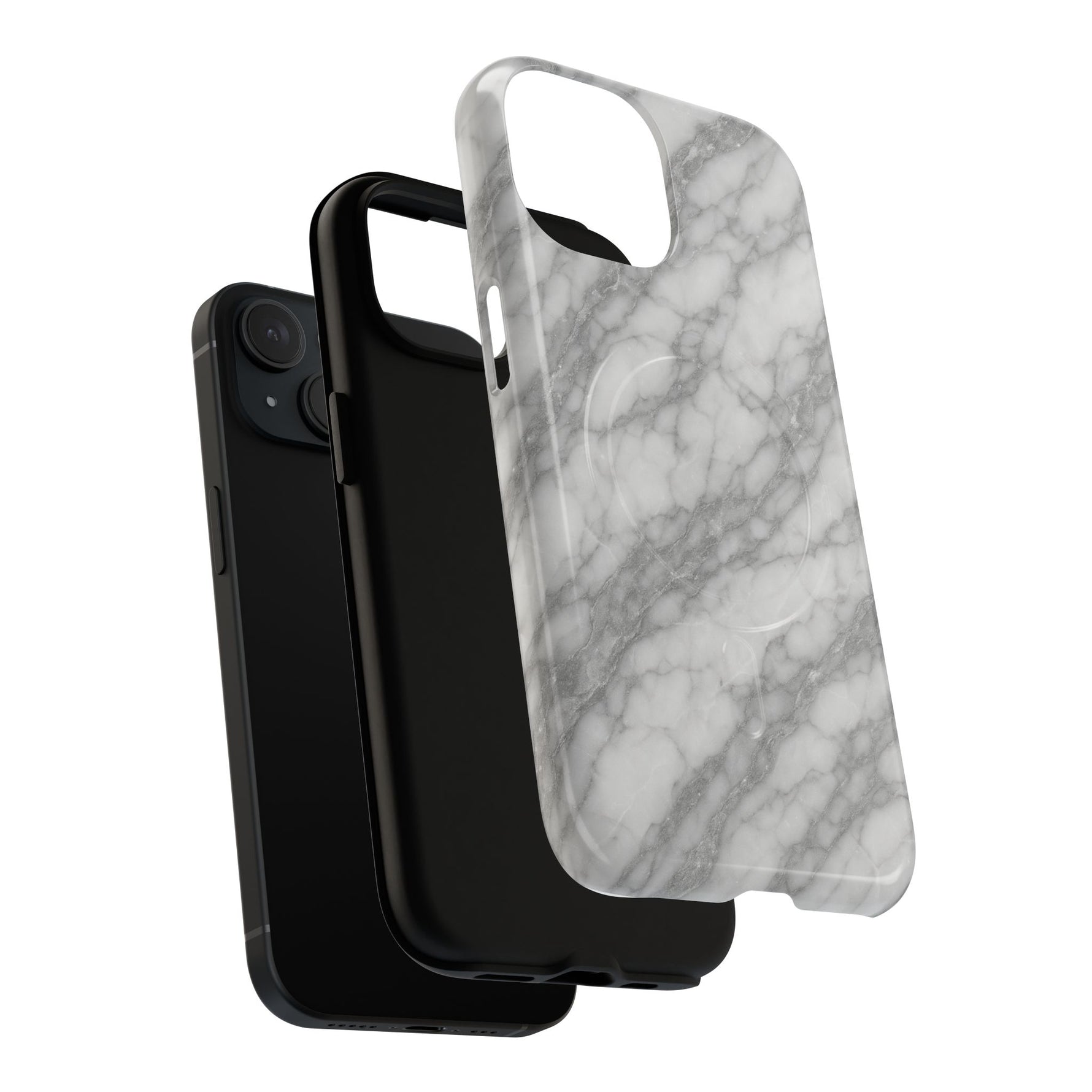 Silver Mist Marble iPhone Case with MagSafe - Shamo's