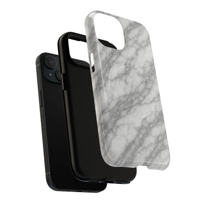 Silver Mist Marble iPhone Case with MagSafe - Shamo's