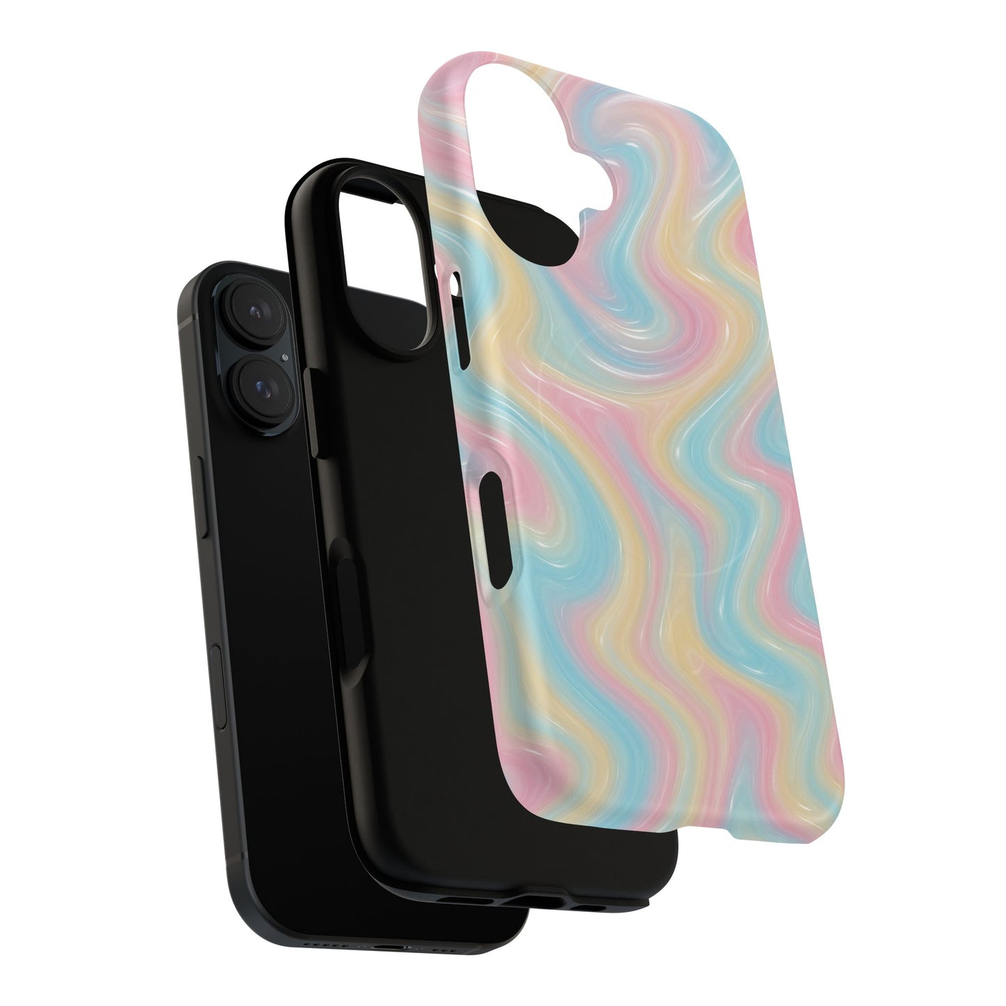 Rainbow Marble Swirl iPhone Case with MagSafe