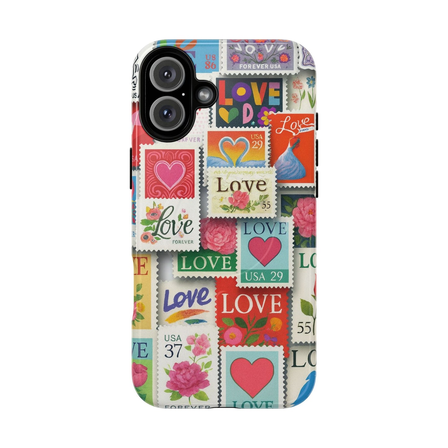 Vintage Romantic Love Stamp iPhone Case | Tough Protection + MagSafe  Shamo's iPhone 16 Plus / Glossy