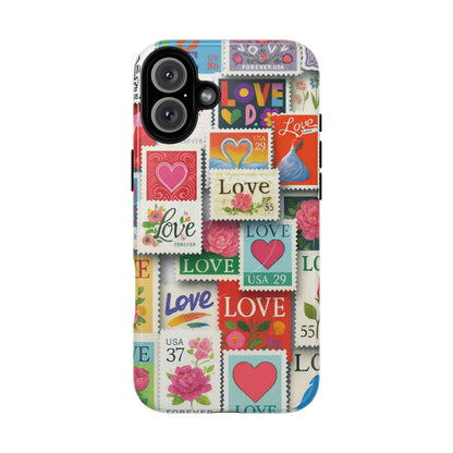 Vintage Romantic Love Stamp iPhone Case | Tough Protection + MagSafe  Shamo's iPhone 16 Plus / Glossy