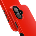 Electric Red Solid Color MagSafe Compatible Impact-Resistant iPhone Case | Slim Protective Cover