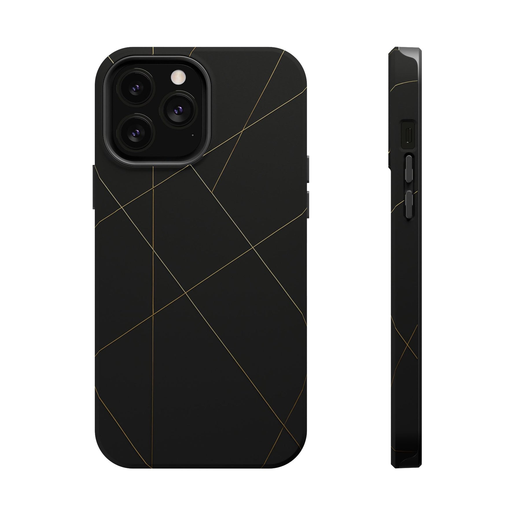 Black Geometric Design iPhone Case | MagSafe  Shamo's iPhone 13 Pro Max / Matte