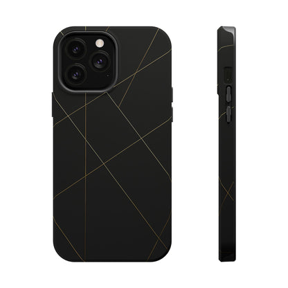 Black Geometric Design iPhone Case | MagSafe  Shamo's iPhone 13 Pro Max / Matte