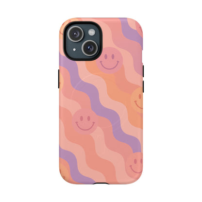 Groovy Smiley Faces Retro iPhone Case | MagSafe