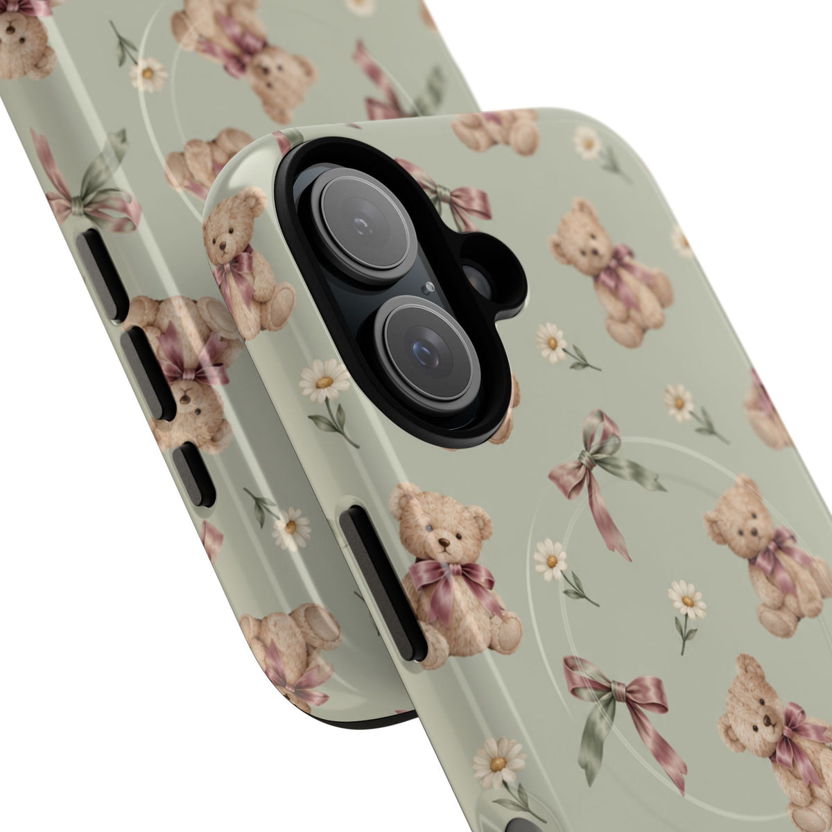 Funda para iPhone con lazo y osito de peluche con MagSafe