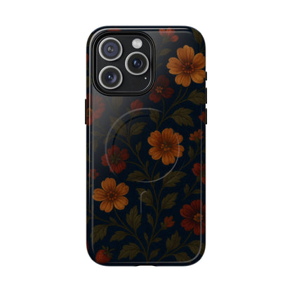 Floral Night Velvet iPhone Case - Works with MagSafe