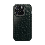 Dark Carbon Fiber Texture Magnetic Impact-Resistant iPhone Case | MagSafe compatible - iPhone 15 Pro / Glossy - Shamo's