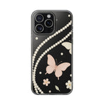 Butterfly Pearl Impact-Resistant Clear iPhone Case - iPhone 15 Pro Max / Without gift packaging - Shamo's