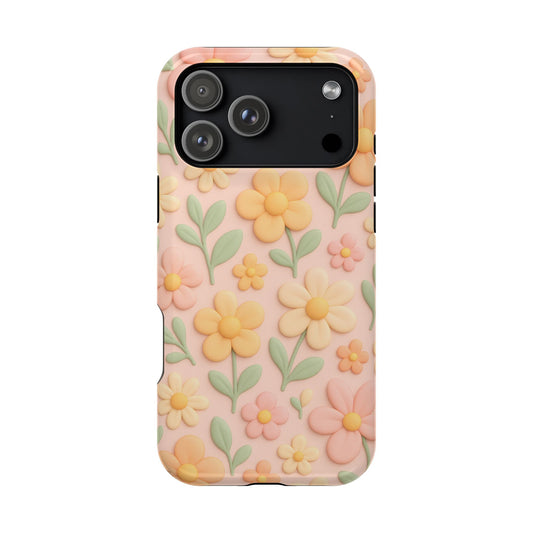 Vintage Floral 3D iPhone Case | MagSafe Compatible