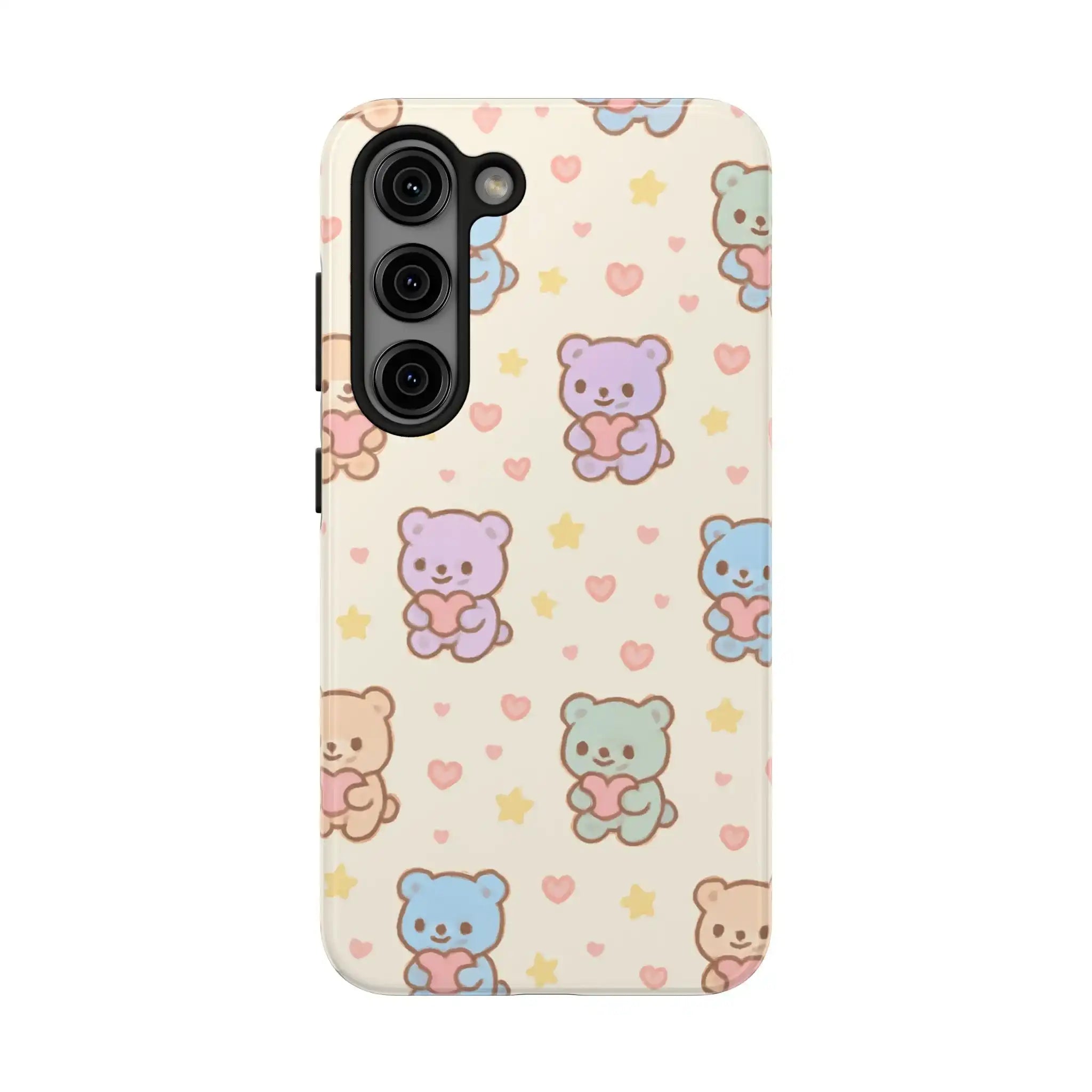 Cute Pastel Bear Impact Phone Case | Heart & Star Kawaii Pattern  Shamo's Samsung Galaxy S23