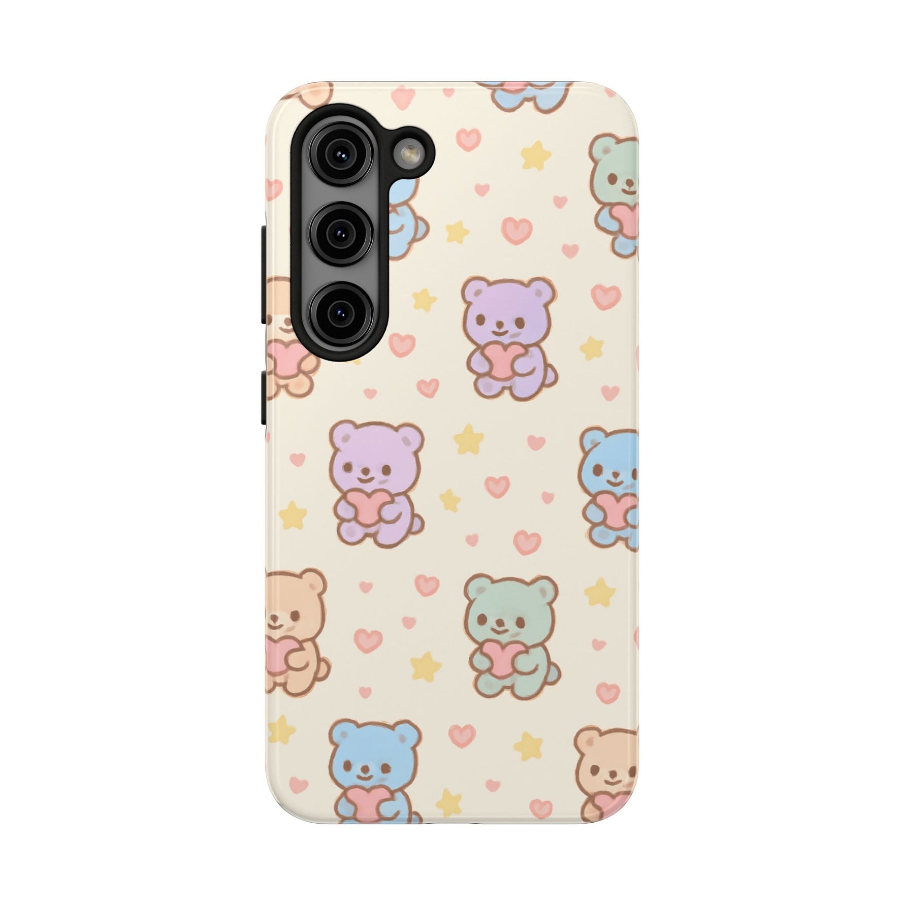 Cute Pastel Bear Impact Phone Case | Heart & Star Kawaii Pattern  Shamo's Samsung Galaxy S23