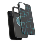 Neon Grid Magnetic Impact-Resistant iPhone Case | MagSafe compatible  Shamo's