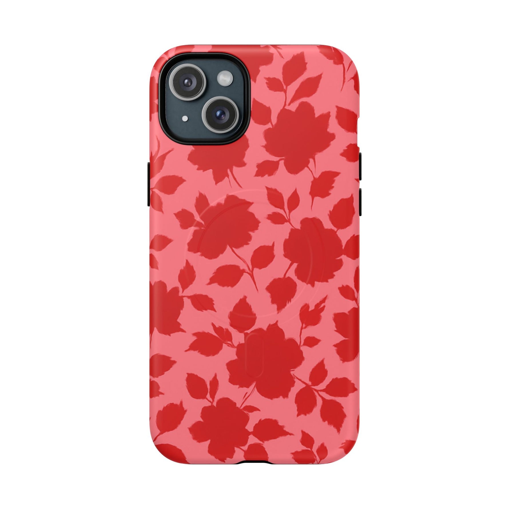 Red Floral Love iPhone Case (MagSafe compatible)  Shamo's iPhone 15 Plus / Matte