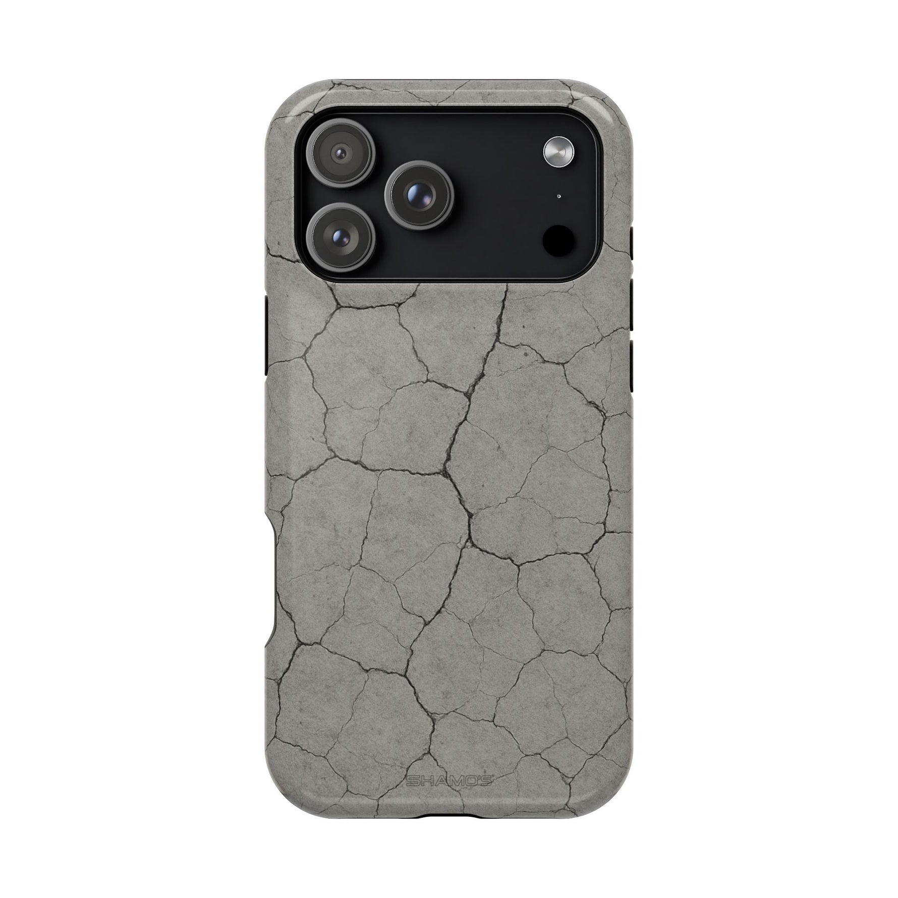 Cracked Concrete Texture iPhone Case with MagSafe compatibility