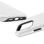 White Solid Color MagSafe Compatible Impact-Resistant Phone Case