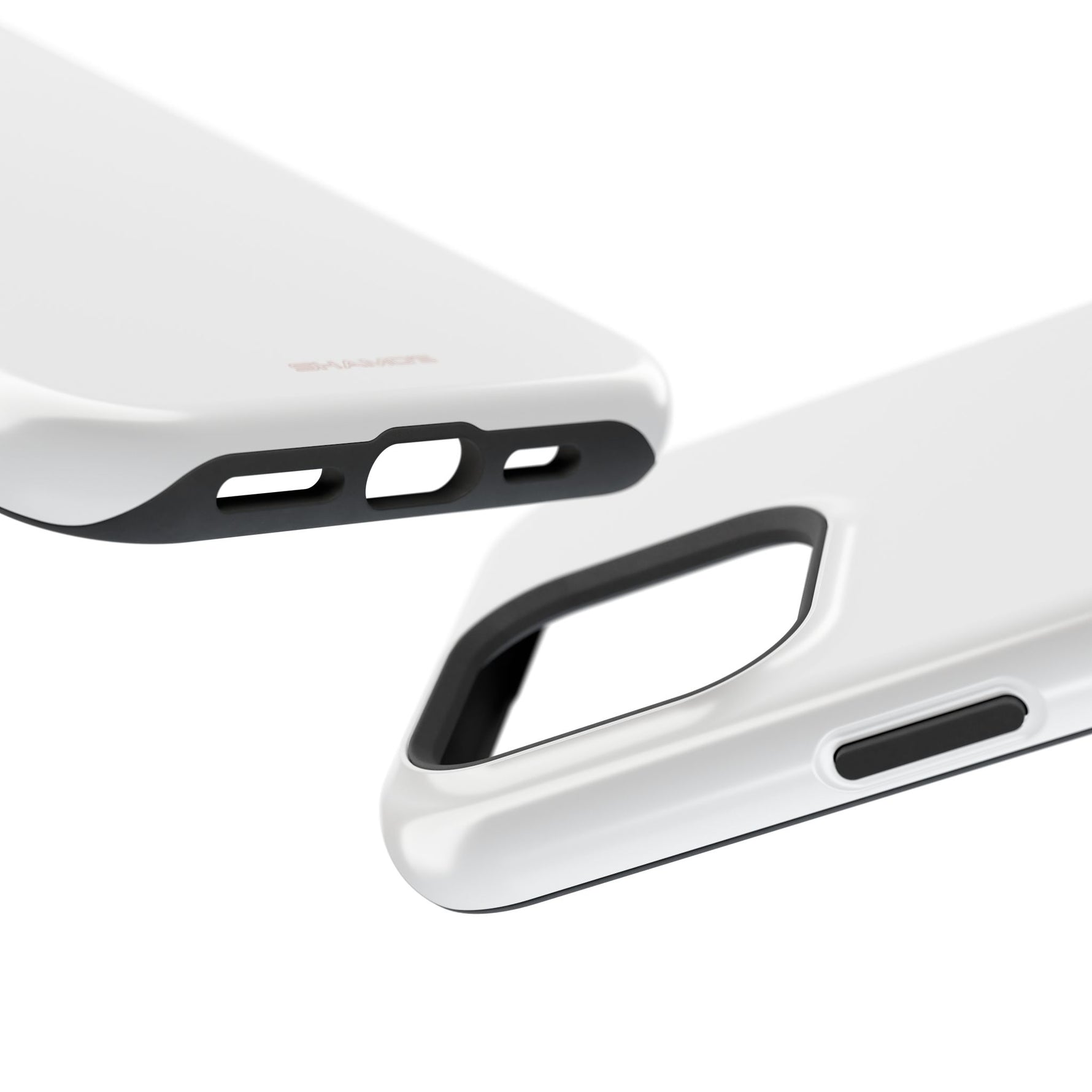 White Solid Color MagSafe Compatible Impact-Resistant Phone Case