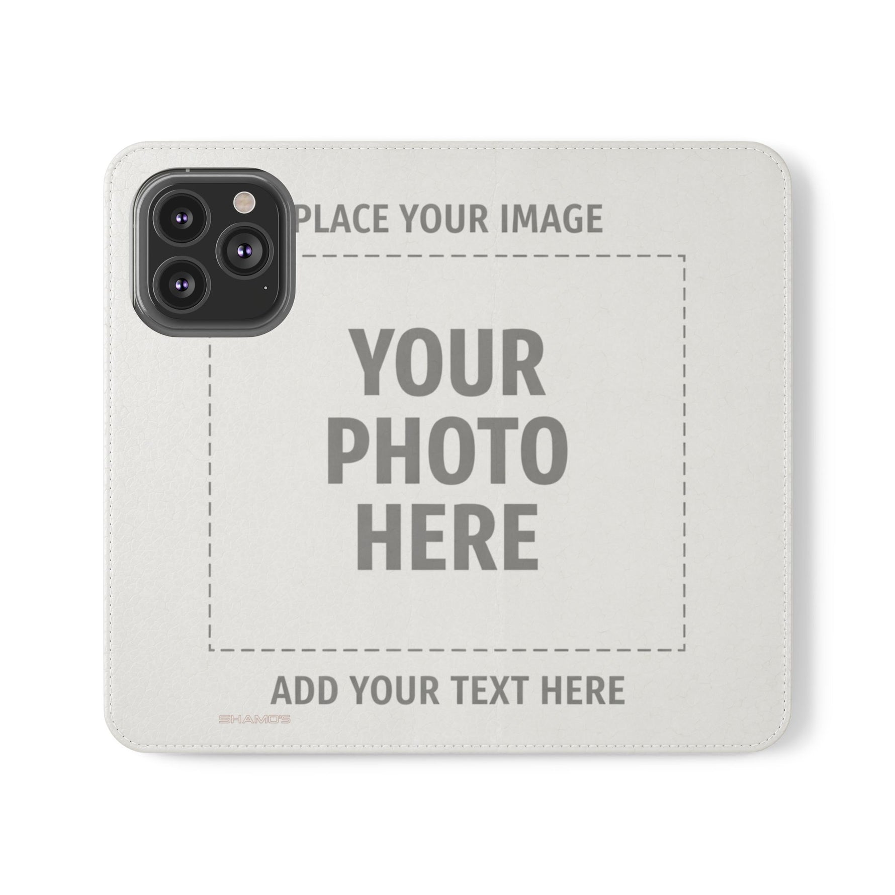 Personalized Flip Wallet Phone Case – Custom Photo & Text Wallet Cover