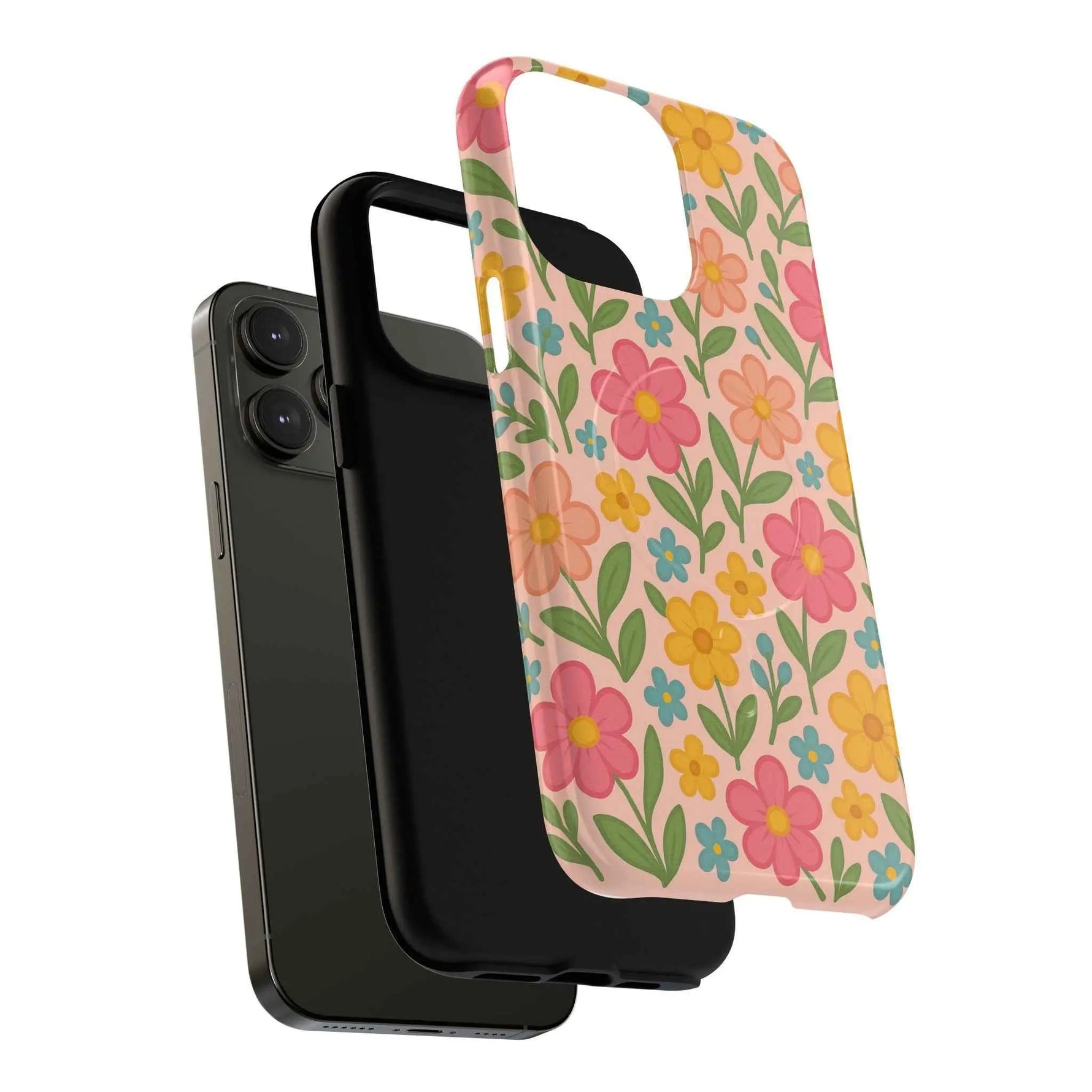 Floral Tough Magnetic MagSafe Phone Case - Stylish Protection for Everyday Use