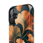Rear camera and corner detail: Nocturne Ginkgo MagSafe phone case for iPhone 16 Plus #iphone-16-plus
