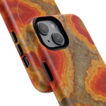 Agate Glow Marble iPhone Case Orange Geode Stone Design with MagSafe  Shamo's