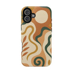 Abstract Earth-Tone Impact iPhone Case — MagSafe  Shamo's iPhone 16 Plus / Matte