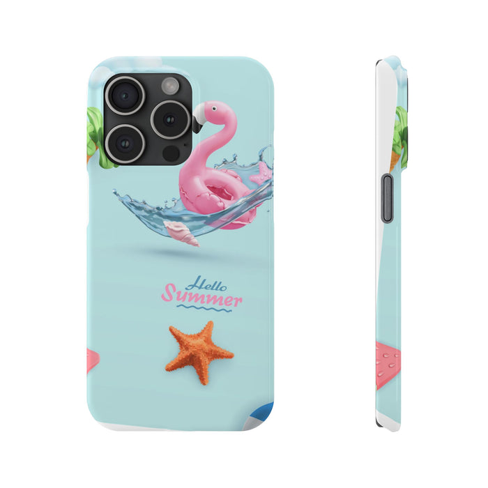 Slim Phone Cases with Hello Summer design