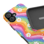 Rainbow Daisy Magnetic Impact-Resistant Phone Case with MagSafe Compatibility - iPhone 17 / Glossy - Shamo's