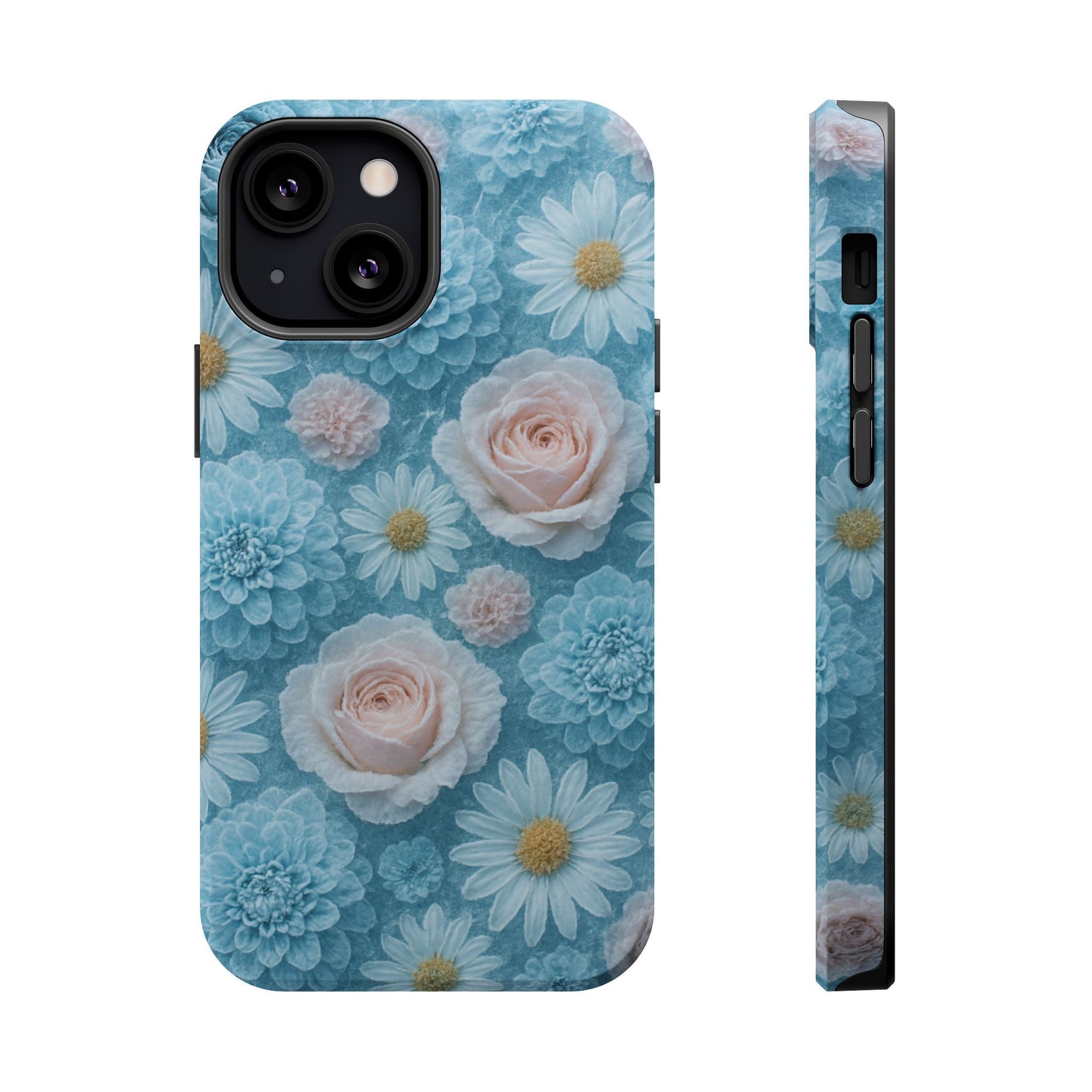Frozen Floral Rose & Daisy Impact iPhone Case | MagSafe compatible  Shamo's iPhone 13 Mini / Matte