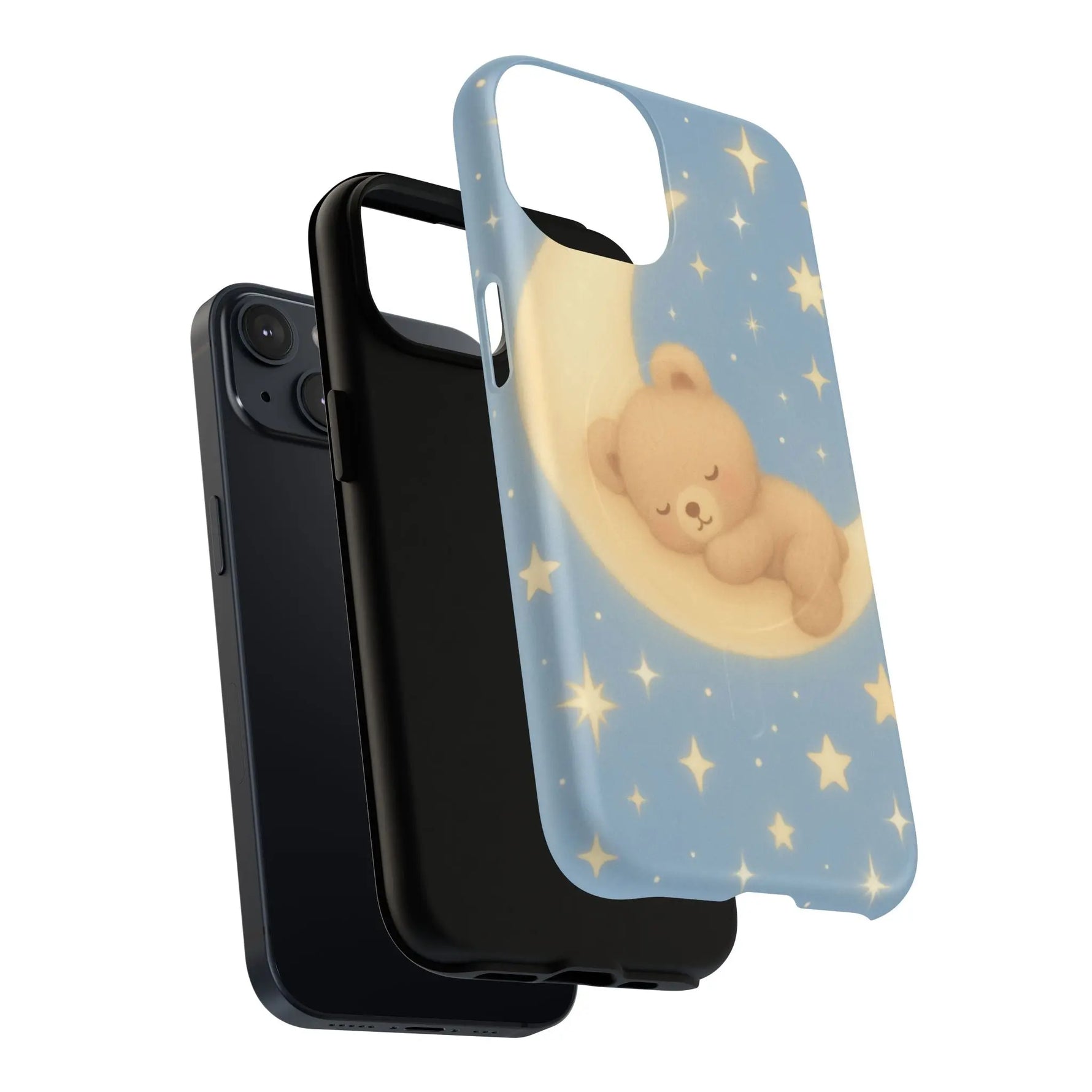 Sleepy Teddy Bear & Stars iPhone Case with MagSafe  Shamo's