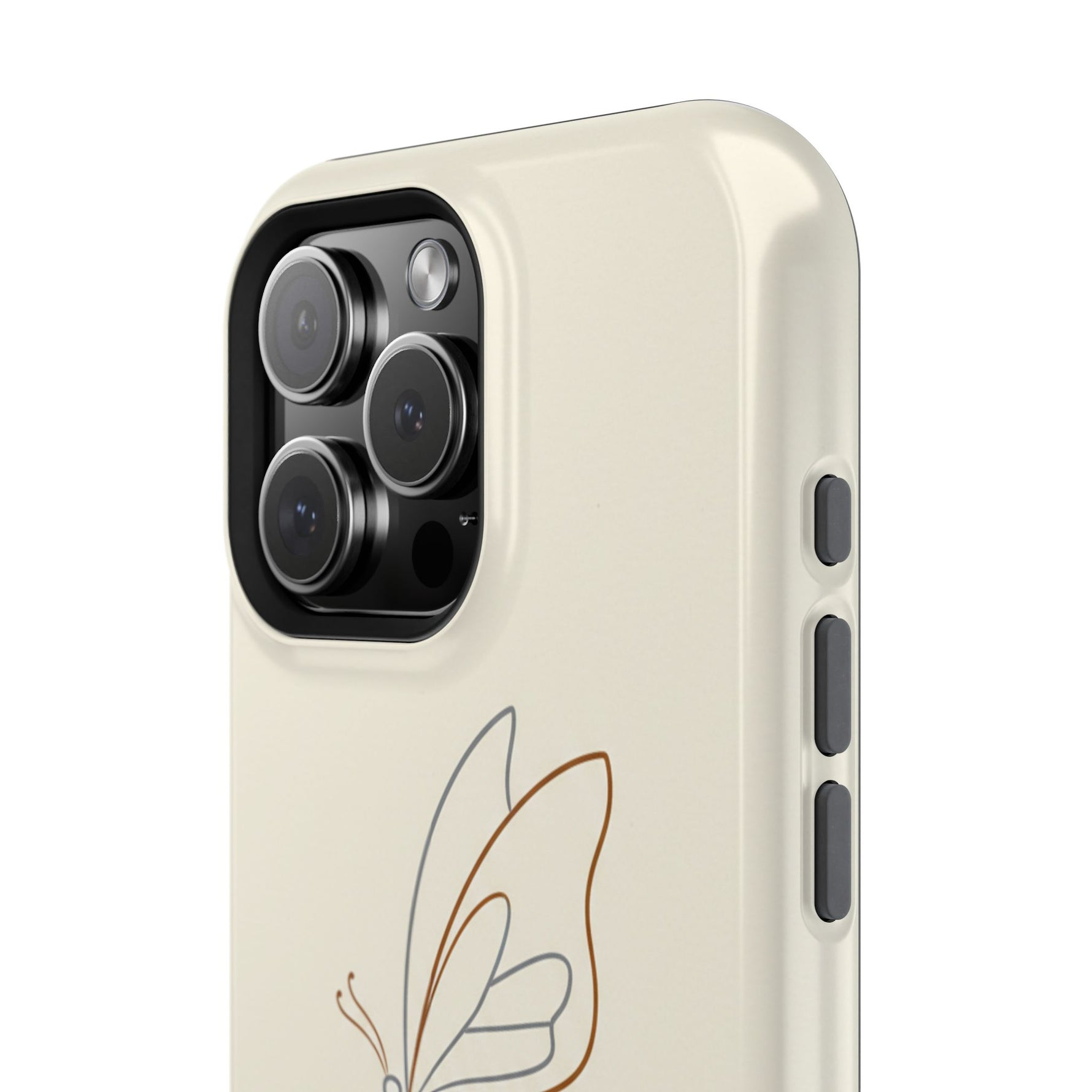 Butterfly Transformation from Caterpillar Minimalist Magnetic Impact-Resistant Phone Case with Magsafe