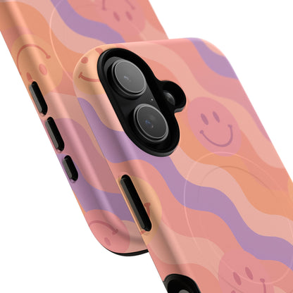 Groovy Smiley Faces Retro iPhone Case | MagSafe