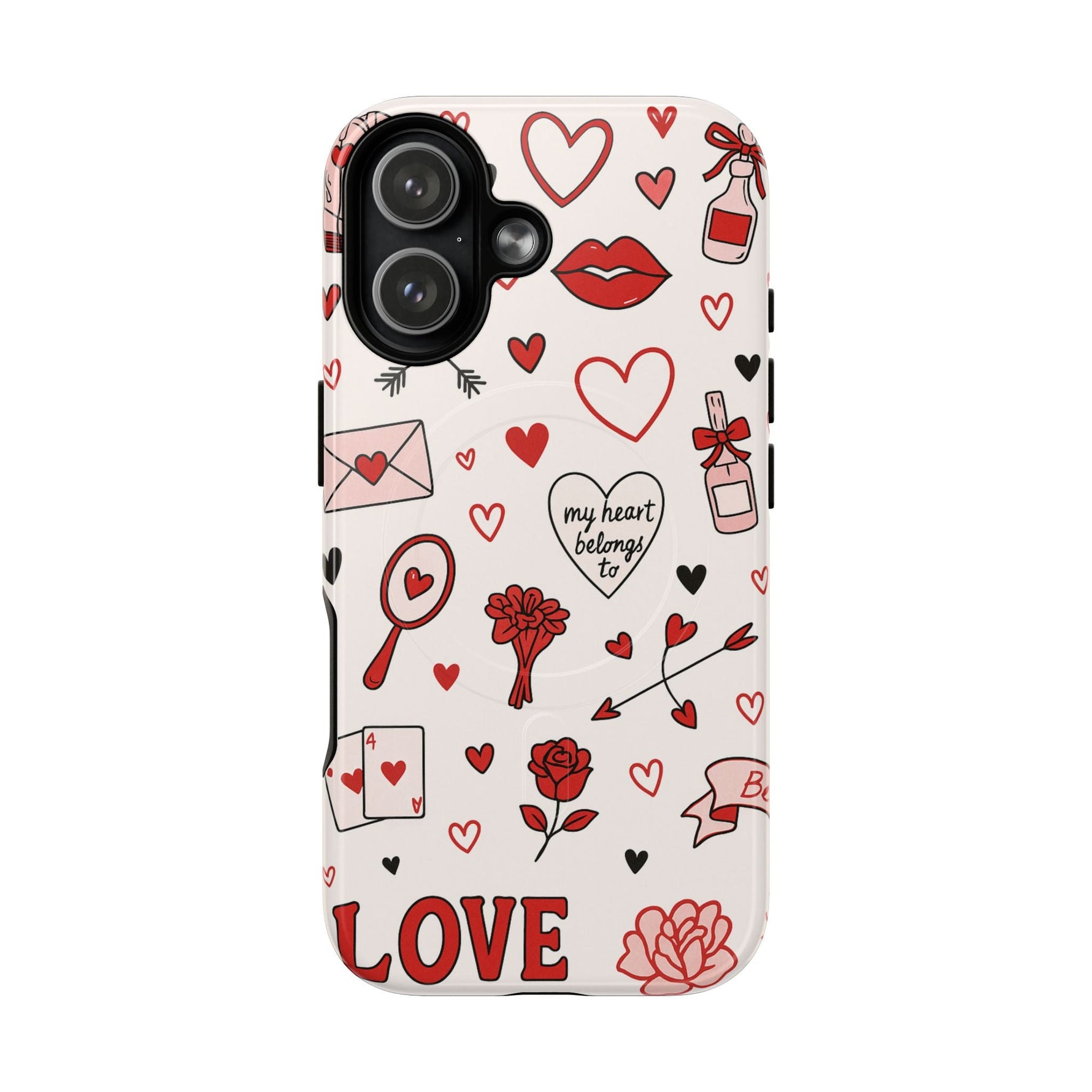 Romantic Love Doodle Tough iPhone Case (