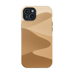 Neutral Desert Wave Design iPhone Case | MagSafe  Shamo's iPhone 15 Plus / Matte