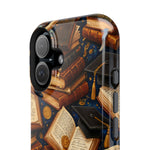 Vintage Books & Graduation Caps MagSafe Phone Case, Impact-Resistant Graduation Gift - iPhone 17 / Glossy - Shamo's