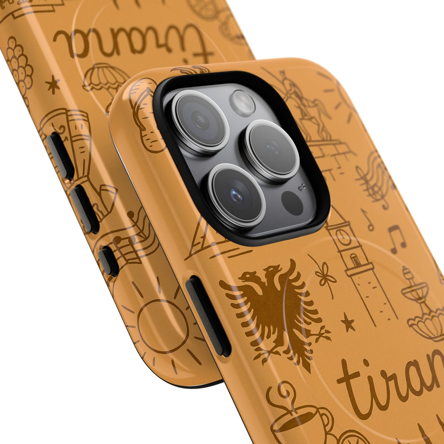 Tirana Illustrated Hand-Drawn iPhone Case — Albanian Landmarks & Icons | MagSafe compatible