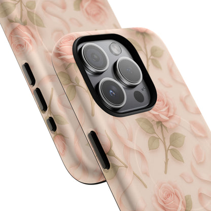 Blush Roses and Ribbons 3D iPhone Case | MagSafe