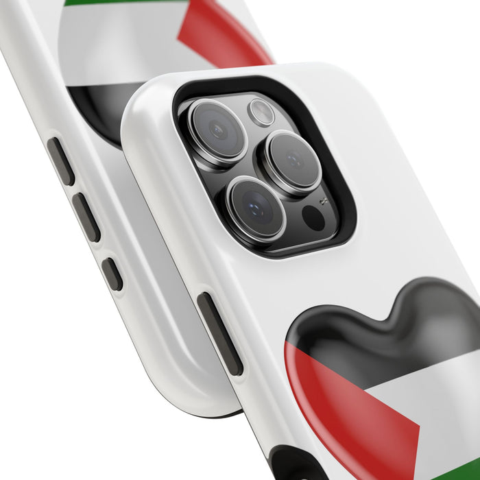 MagSafe Tough Cases with Palestinian flag in heart shape