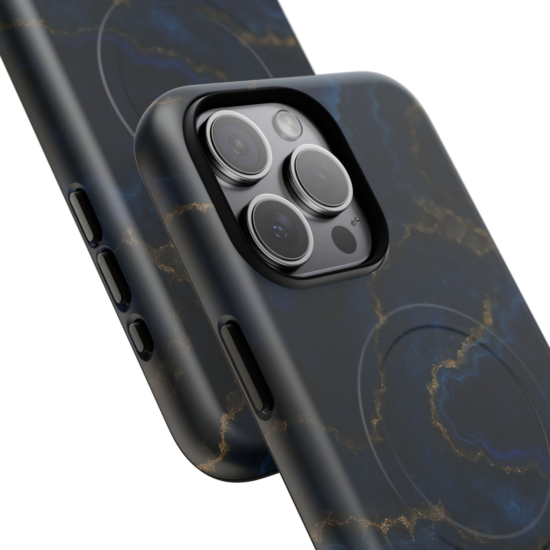 Midnight Marble iPhone Case with MagSafe - iPhone 17 / Glossy - Shamo's