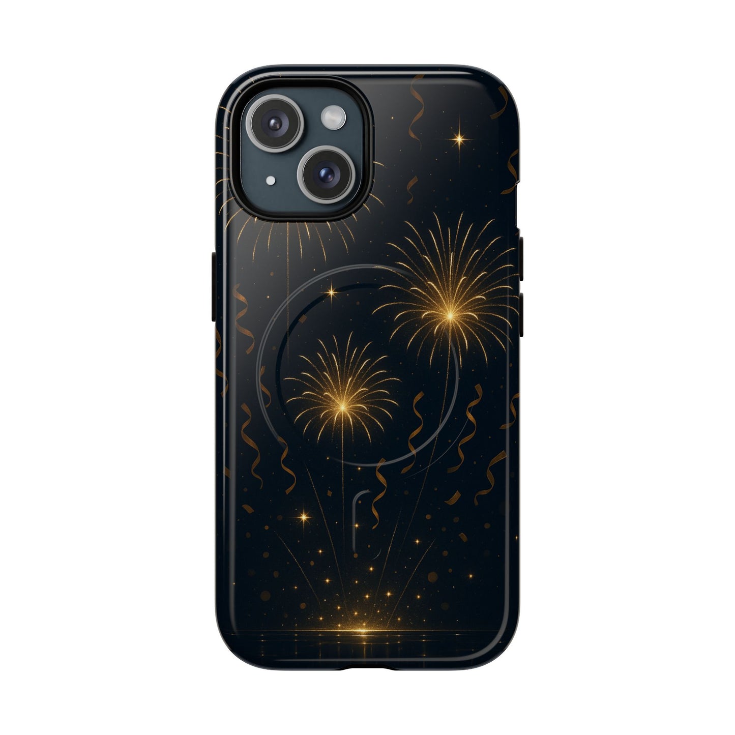 Gold Fireworks Celebration iPhone Case with MagSafe - Shamo's