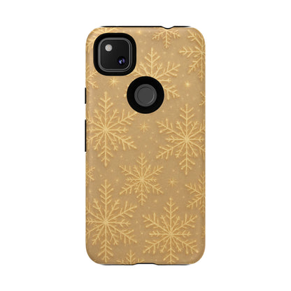 Golden Snowflake Holiday iPhone Case