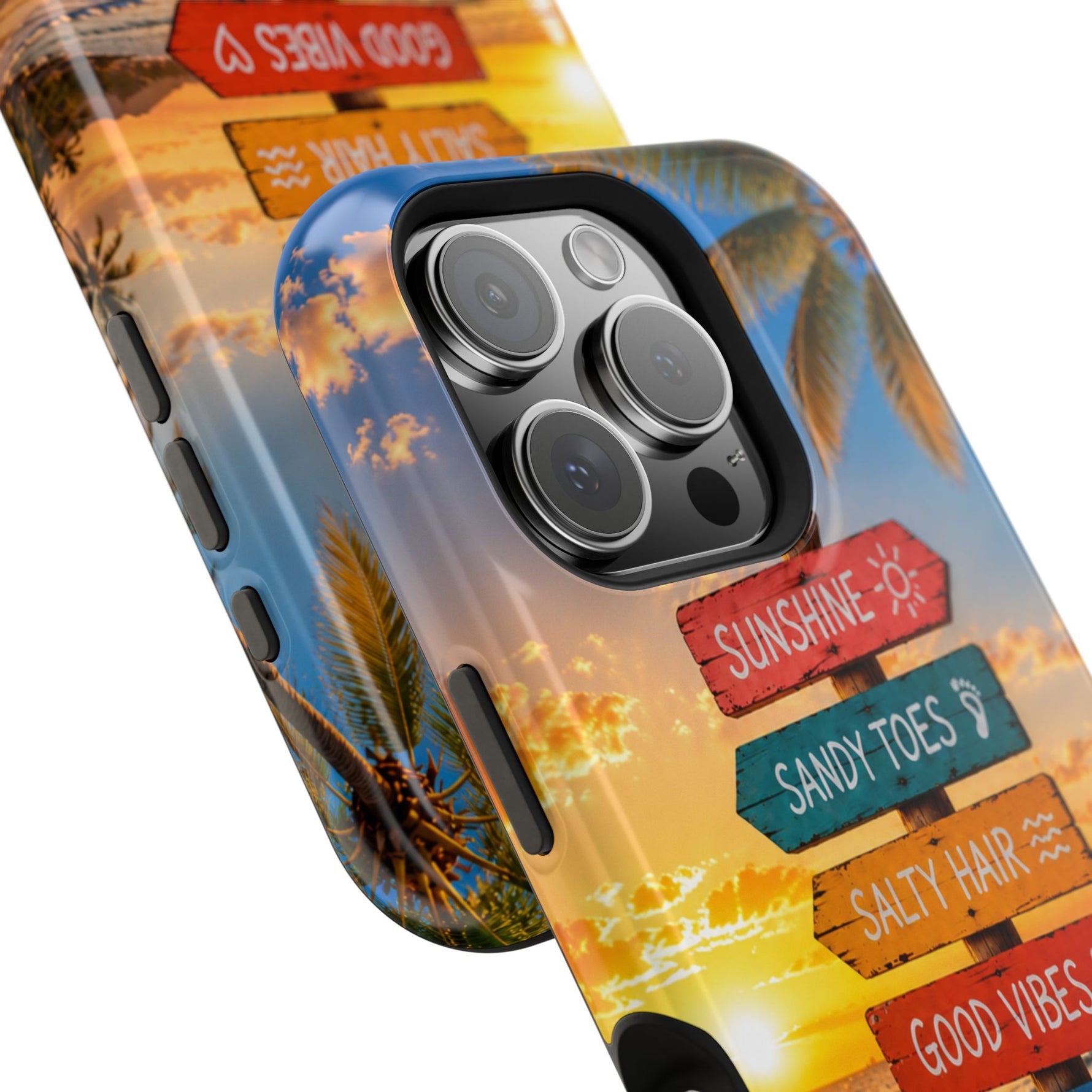 Hello Summer Phone Case — Tropical Beach MagSafe Impact-Resistant Case